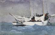 Winslow Homer Key West:Hauling Anchor (mk44) oil